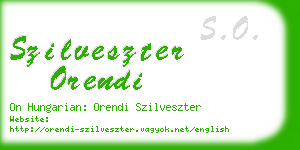 szilveszter orendi business card